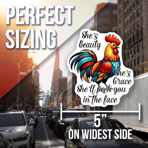 Funny Chicken Magnet - Cute Kitchen Decor - Colorful Rooster Magnet - Farmhouse Fridge Magnet - Perfect Novelty Gift for Friends - Car Magnet AAMT1115 in Saudi Arabia