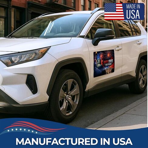 الذكرى السنوية الـ 250 لعلامة مغناطيس السيارة لاستقلال الولايات المتحدة الأمريكية من DC | ورقة مغناطيسية مرنة للسيارة مع دعم لاصق | ملصق مغناطيسي ممتص للصدمات مقاس 12 × 18 بوصة للمركبات والشاحنات الإعلانية | 2 جهاز كمبيوتر | صنع في الولايات المتحدة الأمري in Kuwait