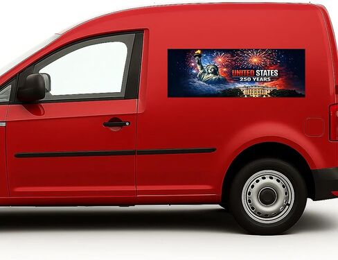 الذكرى السنوية الـ 250 لعلامة مغناطيس السيارة لاستقلال الولايات المتحدة الأمريكية من DC | ورقة مغناطيسية مرنة للسيارة مع دعم لاصق | ملصق مغناطيسي ممتص للصدمات مقاس 12 × 18 بوصة للمركبات والشاحنات الإعلانية | 2 جهاز كمبيوتر | صنع في الولايات المتحدة الأمري in Kuwait