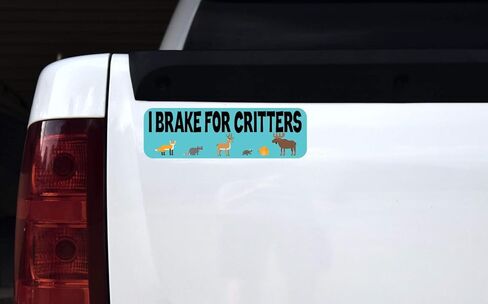 StickerTalk I Brake for Critters Magnet, 10 inches by 3 inches in Saudi Arabia
