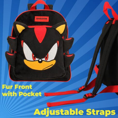 حقيبة ظهر Sonic The Hedgehog Shadow للأولاد والبنات والأطفال من القطيفة باللون الأسود حقيبة مدرسية وهدايا وحقيبة ظهر للسفر in Saudi Arabia