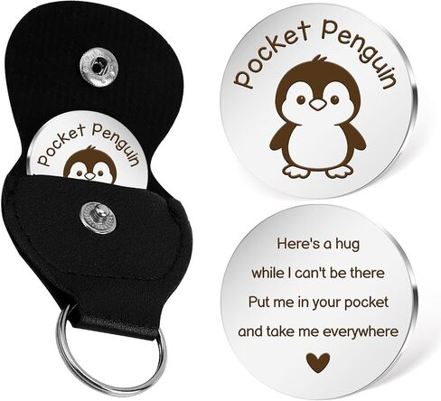 Penguin Themed Gifts Penguin Keychain Cute Animal Pocket Hug Token Emotional Support Gift Small Easter Christmas Gifts for Penguins Lovers Boyfriend Girlfriend Son Daughter Best Friend Women Men in Saudi Arabia