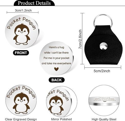 Penguin Themed Gifts Penguin Keychain Cute Animal Pocket Hug Token Emotional Support Gift Small Easter Christmas Gifts for Penguins Lovers Boyfriend Girlfriend Son Daughter Best Friend Women Men in Saudi Arabia