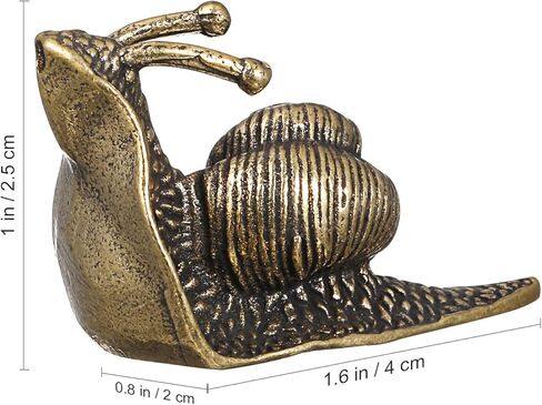 ARTIBETTER Small Snail Pendant DIY Hanging Decor Brass Snail Figurine Retro Brass Craft Desktop Decor Lightweight Portable Gift for Keychain Backpack Handbag 1.73X0.86X3.54In in Saudi Arabia
