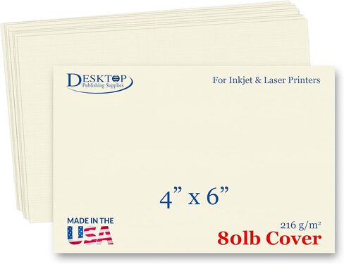 4" x 6" Cream Cardstock Paper – 50 Sheet Pack | Heavyweight 80lb Cover Blank Cards for Invitations, Note Cards & Index Cards | Inkjet & Laser Printer Compatible in Saudi Arabia
