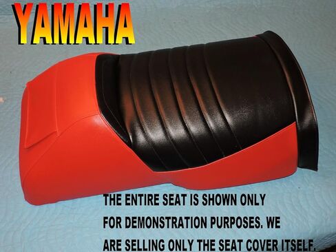 Generic غطاء مقعد بديل جديد يناسب Yamaha Vmax SX 1997-2003 V MAX 500 600 700 مع منصات الركبة 462B، أسود وأحمر in Saudi Arabia
