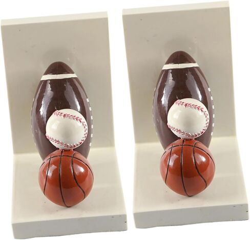 Cabilock 1pair Cartoon Rugby Pattern Fun Home Decor for Bookshelves Offices and Libraries Stylish Book Holders to Keep Your Desk Organized in Saudi Arabia
