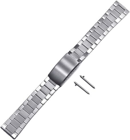 عام نهاية مسطحة 20 مللي متر حبات المحار من الأرز خمر نمط سوار الفولاذ المقاوم للصدأ حزام مع شريط الربيع الإفراج السريع in Kuwait