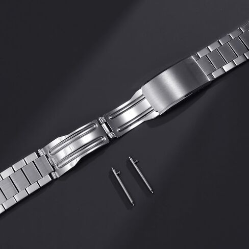 عام نهاية مسطحة 20 مللي متر حبات المحار من الأرز خمر نمط سوار الفولاذ المقاوم للصدأ حزام مع شريط الربيع الإفراج السريع in Kuwait