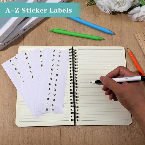 20Sheets Sticky Tabs for Notebooks, A-Z Sticky Alphabet Tabs, Transparent Index Tab, Self-Adhesive Alphabetical Permanent Alphabetical Tab for Textbooks, Dictionaries, Notebooks in Saudi Arabia