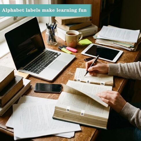 20Sheets Sticky Tabs for Notebooks, A-Z Sticky Alphabet Tabs, Transparent Index Tab, Self-Adhesive Alphabetical Permanent Alphabetical Tab for Textbooks, Dictionaries, Notebooks in Saudi Arabia