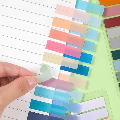 1200pcs Books Tabs for Annotating,Sticky Tabs Clear Sticky Notes, Page Markers for Notebooks, Multi-Colored Writable and Repositionable Book Flags Strip in Saudi Arabia