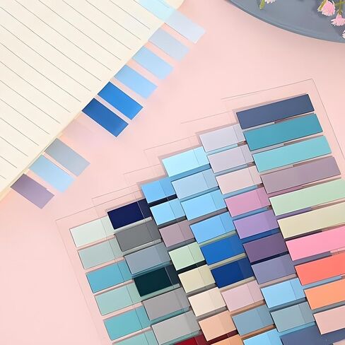 1200pcs Books Tabs for Annotating,Sticky Tabs Clear Sticky Notes, Page Markers for Notebooks, Multi-Colored Writable and Repositionable Book Flags Strip in Saudi Arabia