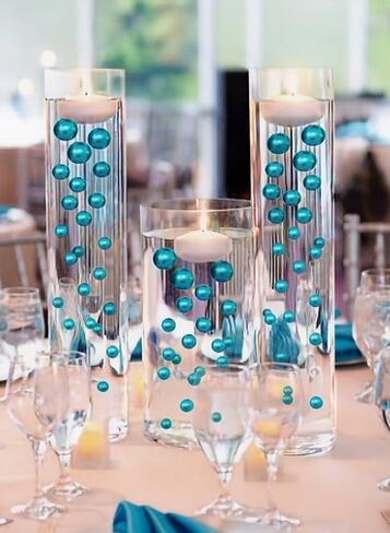 100 لؤلؤة زرقاء فيروزية عائمة مع أحجار كريمة متلألئة متطابقة - أحجام كبيرة - تملأ 2 جالون من المواد الهلامية الشفافة للحصول على تأثير عائم - مع أكياس تحضير المواد الهلامية العائمة المقاسة للحصول على أفضل النتائج! in Kuwait