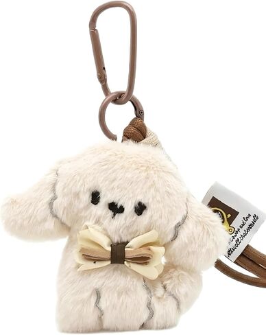 Plush Bichon Frise Keychain with Wristlet Cute Puppy Bag Charm Dog Gifts for Dog Lovers Key Chain & Bags Accessories Stuffed Animal Bag Charm Gift for Mom Girls Women Sister Daughter in Saudi Arabia
