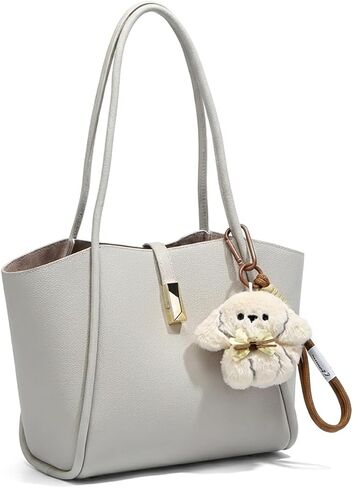 Plush Bichon Frise Keychain with Wristlet Cute Puppy Bag Charm Dog Gifts for Dog Lovers Key Chain & Bags Accessories Stuffed Animal Bag Charm Gift for Mom Girls Women Sister Daughter in Saudi Arabia
