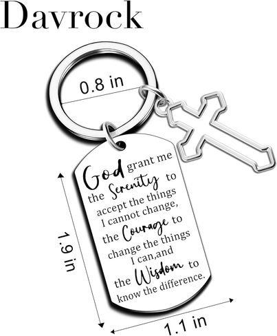 Serenity Prayer Gifts Inspirational Gifts Positive Saying Quotes Signs Inspirational Keychain Mental Health Gift for Mom Women Friends Bible Verse Religious Christian Keychain in Saudi Arabia