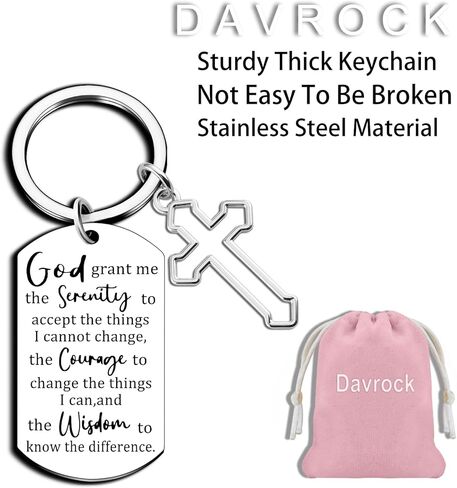 Serenity Prayer Gifts Inspirational Gifts Positive Saying Quotes Signs Inspirational Keychain Mental Health Gift for Mom Women Friends Bible Verse Religious Christian Keychain in Saudi Arabia