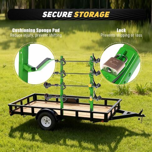 4 أماكن لآكل الأعشاب تناسب شاحنة مقطورة المناظر الطبيعية ومقطورات المرافق المفتوحة وقابلة للقفل وحامل حامل حامل مع 4 قفل فولاذي أخضر in Kuwait