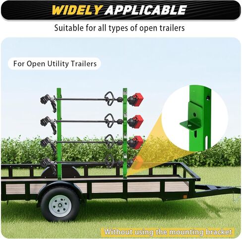 4 أماكن لآكل الأعشاب تناسب شاحنة مقطورة المناظر الطبيعية ومقطورات المرافق المفتوحة وقابلة للقفل وحامل حامل حامل مع 4 قفل فولاذي أخضر in Kuwait