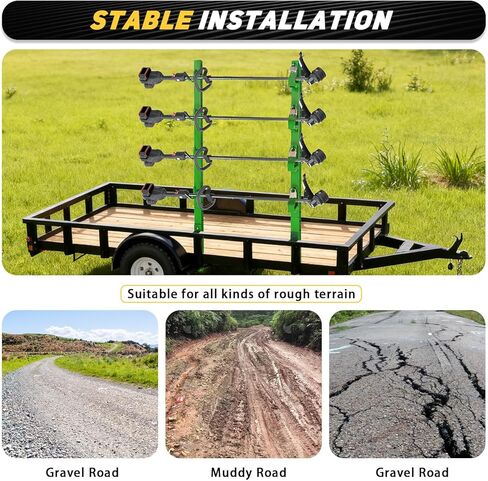 4 أماكن لآكل الأعشاب تناسب شاحنة مقطورة المناظر الطبيعية ومقطورات المرافق المفتوحة وقابلة للقفل وحامل حامل حامل مع 4 قفل فولاذي أخضر in Kuwait