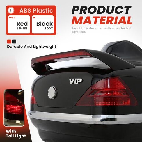Motorcycle Luggage Trunk W/Tail Light Compatible with Harley Davidson Honda Yamaha Suzuki, Motorcycle Luggage Trunk Tail Box w/Back Pad in Saudi Arabia