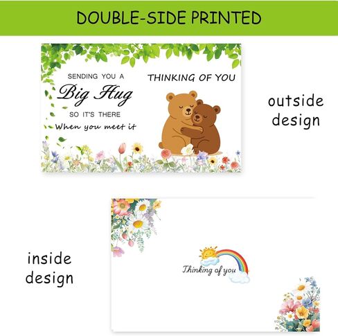 بطاقة تهنئة عملاقة للتفكير فيك ترسل لك بطاقة تهنئة تحفيزية ضخمة مع ظرف كبير للغاية للحصول على بطاقة جيدة هدية تشجيعية ضخمة للأولاد والبنات والرجال والنساء، 35.56 سم × 55.88 سم in Kuwait