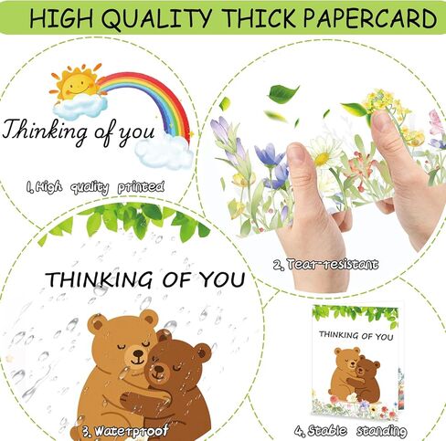 بطاقة تهنئة عملاقة للتفكير فيك ترسل لك بطاقة تهنئة تحفيزية ضخمة مع ظرف كبير للغاية للحصول على بطاقة جيدة هدية تشجيعية ضخمة للأولاد والبنات والرجال والنساء، 35.56 سم × 55.88 سم in Kuwait