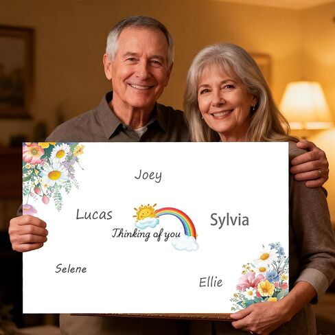 بطاقة تهنئة عملاقة للتفكير فيك ترسل لك بطاقة تهنئة تحفيزية ضخمة مع ظرف كبير للغاية للحصول على بطاقة جيدة هدية تشجيعية ضخمة للأولاد والبنات والرجال والنساء، 35.56 سم × 55.88 سم in Kuwait