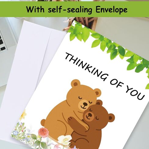 بطاقة تهنئة عملاقة للتفكير فيك ترسل لك بطاقة تهنئة تحفيزية ضخمة مع ظرف كبير للغاية للحصول على بطاقة جيدة هدية تشجيعية ضخمة للأولاد والبنات والرجال والنساء، 35.56 سم × 55.88 سم in Kuwait