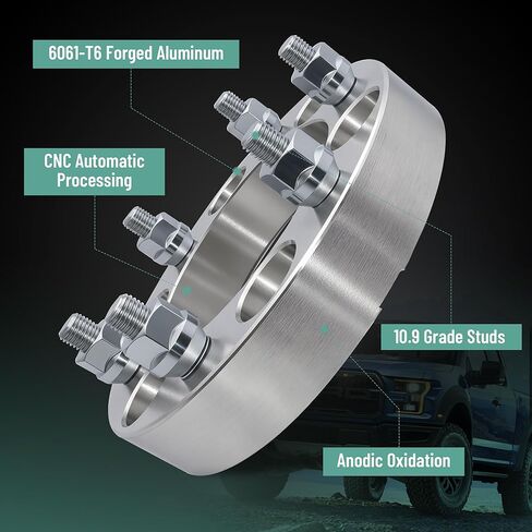 فواصل عجلات 6X5.5 متوافقة مع Tacoma 4Runner Tundra FJ Land Cruiser، محولات مركزية للعروة مقاس 1.25 بوصة 6x139.7 مم، تجويف 108 مم، مسافة خيط M12x1.5، غير مركزية in Kuwait
