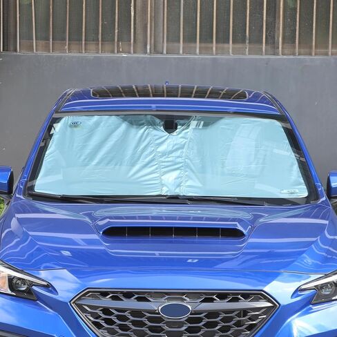 مظلة شمس للزجاج الأمامي الأمامي متوافقة مع Subaru WRX 2022-2024، غطاء شمسي للسيارة قابل للطي ودرع شمسي للحماية من الأشعة فوق البنفسجية (سلك فولاذي لذاكرة الزجاج الأمامي) in Saudi Arabia