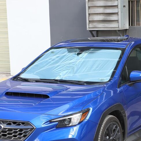 مظلة شمس للزجاج الأمامي الأمامي متوافقة مع Subaru WRX 2022-2024، غطاء شمسي للسيارة قابل للطي ودرع شمسي للحماية من الأشعة فوق البنفسجية (سلك فولاذي لذاكرة الزجاج الأمامي) in Saudi Arabia