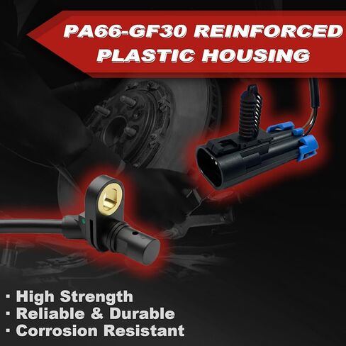 مستشعر سرعة عجلة ABS 4 قطع: أمامي وخلفي يسار ويمين متوافق مع كاديلاك 2007-2014 إسكاليد V8 6.0L/6.2L، شيفروليه 2007-2012 سيلفرادو 1500 V6 4.3L V8 4.8L/5.3L/6.0L/6.2L، انظر الملاءمة in Kuwait