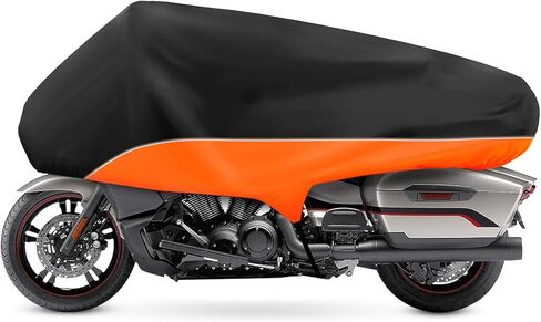 XYZCTEM Touring Motorcycle Half Cover، قطن داخلي خارجي مقاوم للماء من الغبار والأوساخ وأشعة الشمس والمطر، لنماذج التجول Road King Street Glide Road Glide والمزيد. أسود in Kuwait