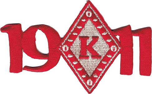 Kappa Alpha/Α Psi 1911 K-Diamond Mascot Iron-On Patch [Red - 3.75x1.38] - ID#93898 in Saudi Arabia