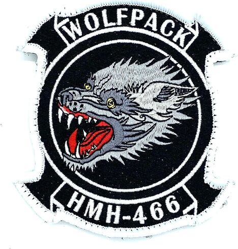HMH-466 Wolfpack Crazy Wolf Patch – مع خطاف وحلقة، 4 بوصة in Saudi Arabia