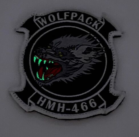 HMH-466 Wolfpack Crazy Wolf Patch – مع خطاف وحلقة، 4 بوصة in Saudi Arabia
