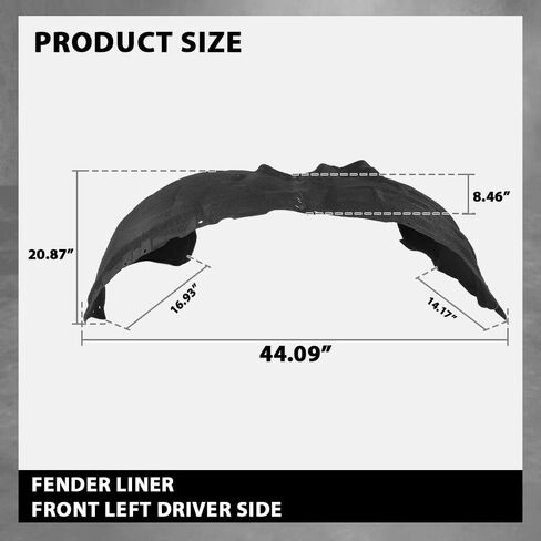 G-PLUS Front Left Fender Liner Inner, Compatible with Ford Escape SE Sport Hybrid 2020/ Ford Escape 2020-2021, Driver Side, LJ6Z16103F, FO1248205 in Saudi Arabia