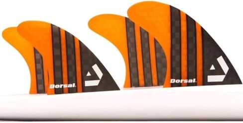 DORSAL Surfboard Fins Quad 4 Set FCS Compatible Green Carbon Fiber with Honeycomb Hexcore in Kuwait