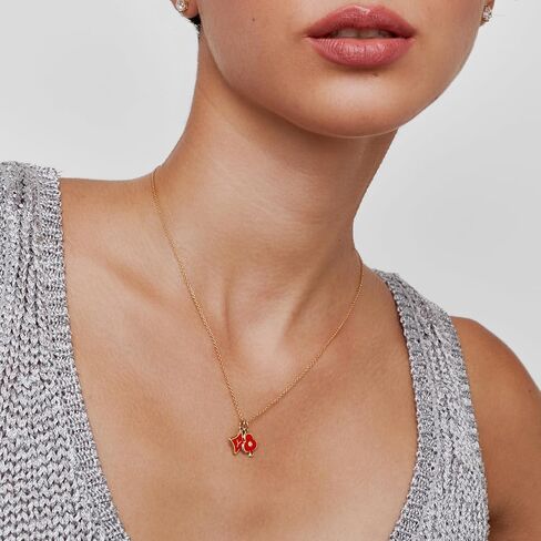 OAK & LUNA - Personalized Willow Card Initial Necklace - Diamond Option - Custom Gift for Her, Women, Mom - Dainty Gift for Mother's Day, Christmas in Saudi Arabia