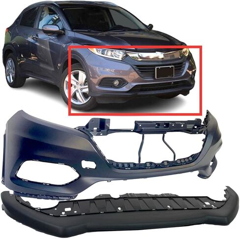 FitParts متوافق مع Honda HR-V 2019 2020 2021 2022 المصد الأمامي ومجموعة الستارة Fascia EX-L EX LX Prime Sport Touring HO1000321 HO1015123، 04711T7WA80ZZ 04712T7WA10 in Saudi Arabia