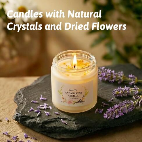 8 عبوات من الشموع المعطرة للمنزل، 28oz شموع الصويا الكريستالية - تدوم 200 ساعة، مجموعات شموع عطرية للنساء هدية، مثالية لعيد الحب، وعيد الأم، وأعياد الميلاد، والذكرى السنوية in Kuwait