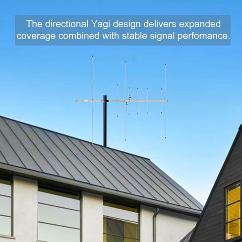هوائي Yagi ثنائي النطاق لراديو هام: مكاسب عالية 9.5/11.5 ديسيبل لـ 2 متر/70 سم (VHF/UHF) 136-174/400-470 ميجاهرتز، هوائي قاعدة خارجي مكون من 8 عناصر للمكرر والراديو المحمول in Kuwait