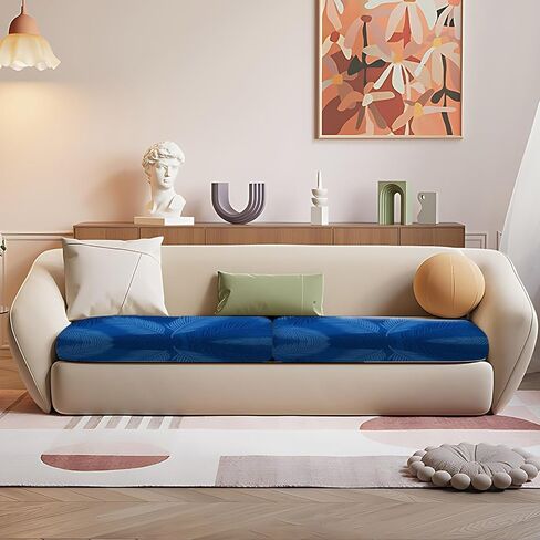 Abstract Geometric Printed Couch Cushion Covers 1 Piece-Washable Stretchy Replacement Covers for Single Sofa Seat, Non-Slip 1 Seater Sofa Slipcovers Pets Friendly Indoor Decor in Saudi Arabia