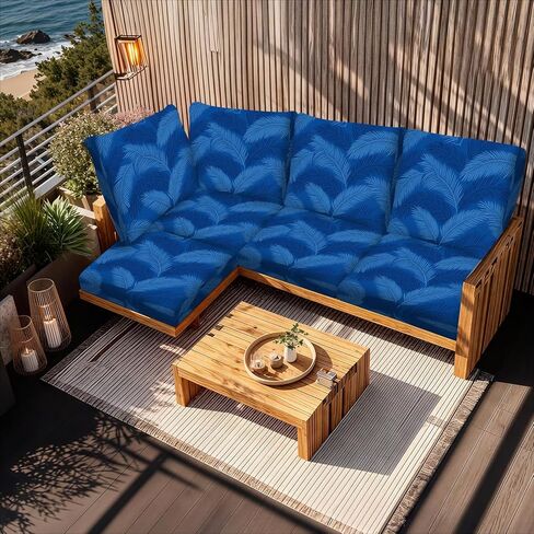 Abstract Geometric Printed Couch Cushion Covers 1 Piece-Washable Stretchy Replacement Covers for Single Sofa Seat, Non-Slip 1 Seater Sofa Slipcovers Pets Friendly Indoor Decor in Saudi Arabia