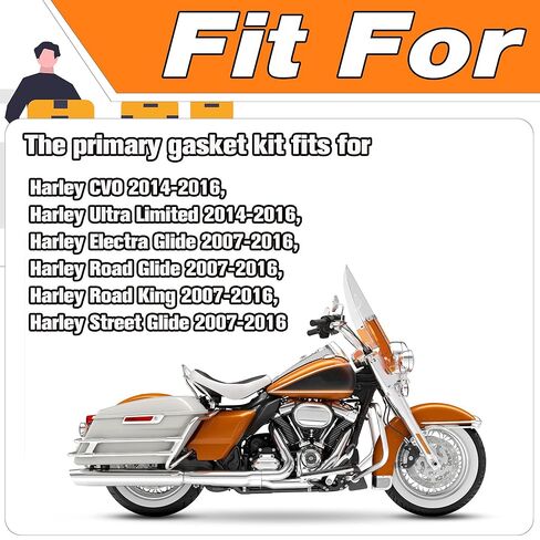 طقم حشية الغطاء الأساسي مع حلقة دائرية مانعة للتسرب متوافقة مع 2007-2016 Harley Davidson Road King، Street Glides، Electra Glide، استبدال محدود للغاية # 34934-06 in Kuwait