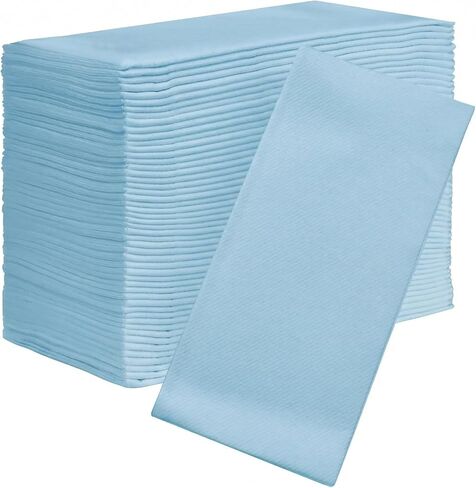 مناديل ورقية من AH AMERICAN HOMESTEAD - مناديل عشاء/حفلات زفاف تشبه الكتان الأبيض للاستعمال مرة واحدة، عدد 100 - أساسيات الحفلات - مناديل طاولة ملونة بجودة المطاعم 15.75 بوصة × 15.75 بوصة (أسود) in Kuwait