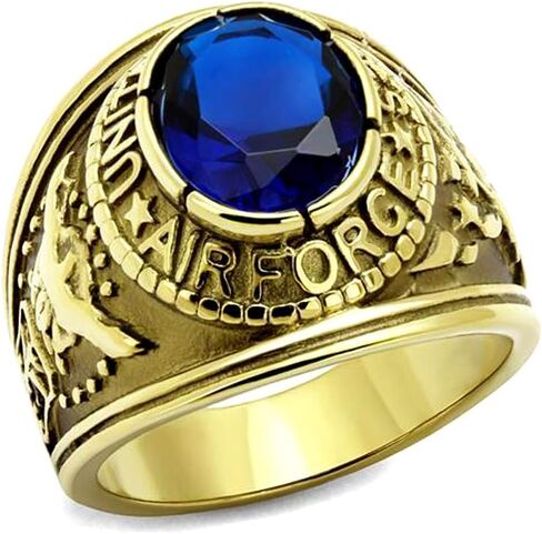 Men's USA Air Force Military Patriotic Ring Blue Stone in Kuwait