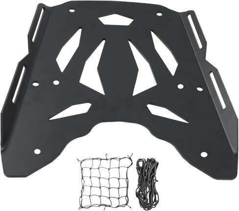 متوافق مع Kawasaki Versys 650 Versys650 15-23 رف الأمتعة الخلفي للدراجة النارية وقطعتين من شبكة الشحن، حامل الصندوق العلوي لحامل البضائع للدراجات النارية ودعامة ممتدة وملحقات حامل الرف in Kuwait